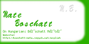 mate boschatt business card